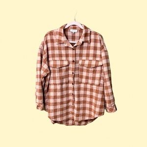 Acoa plaid shacket with pockets